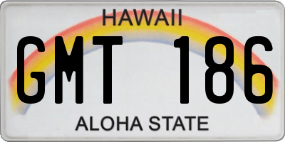 HI license plate GMT186