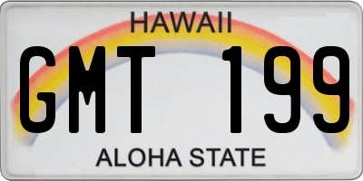 HI license plate GMT199