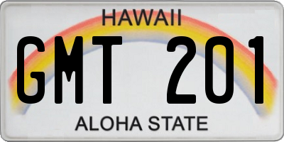 HI license plate GMT201