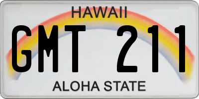 HI license plate GMT211