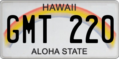 HI license plate GMT220