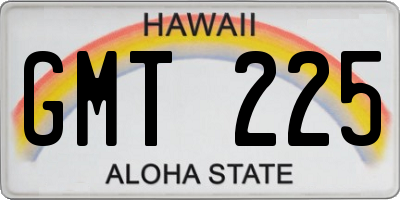 HI license plate GMT225