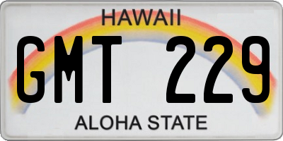 HI license plate GMT229