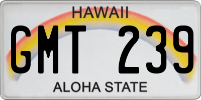 HI license plate GMT239