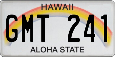 HI license plate GMT241