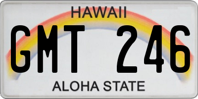 HI license plate GMT246