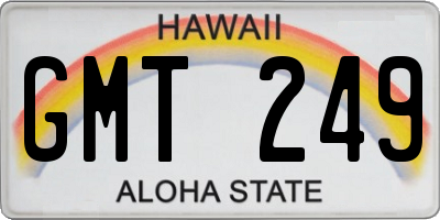 HI license plate GMT249