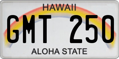 HI license plate GMT250