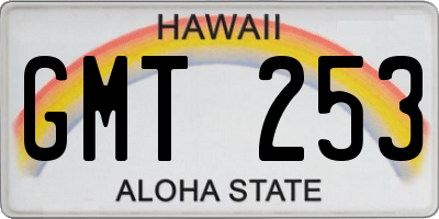 HI license plate GMT253