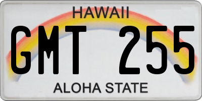 HI license plate GMT255