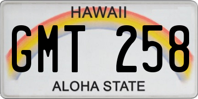 HI license plate GMT258