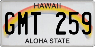 HI license plate GMT259
