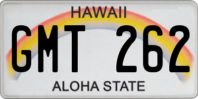 HI license plate GMT262