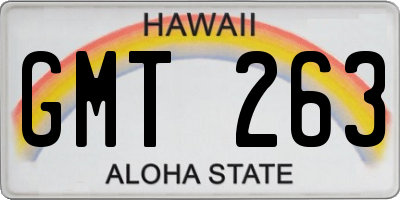 HI license plate GMT263