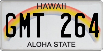 HI license plate GMT264