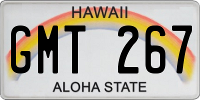 HI license plate GMT267