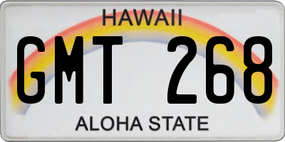 HI license plate GMT268