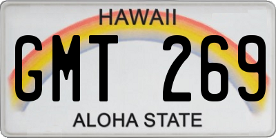 HI license plate GMT269