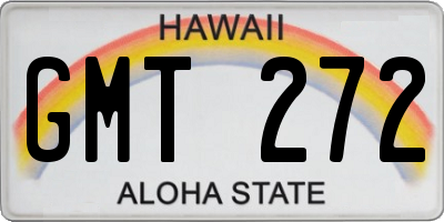 HI license plate GMT272