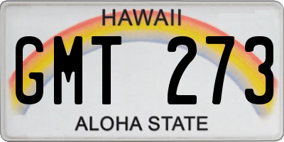 HI license plate GMT273