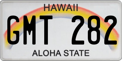 HI license plate GMT282