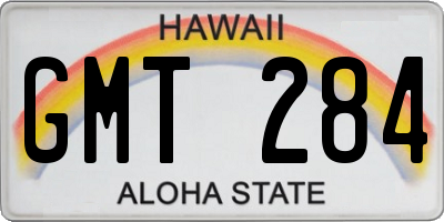 HI license plate GMT284
