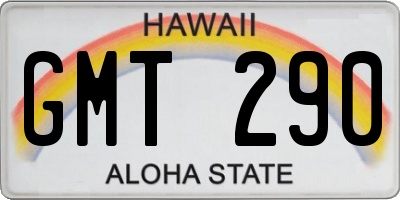HI license plate GMT290