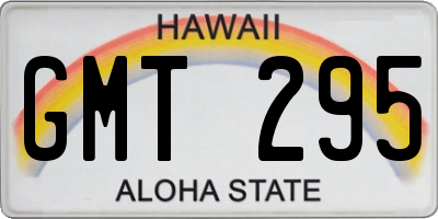 HI license plate GMT295