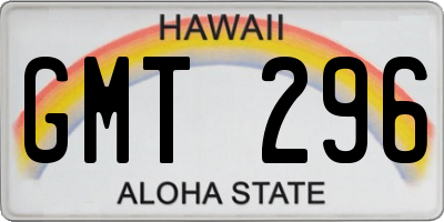 HI license plate GMT296