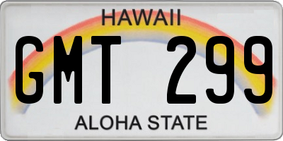 HI license plate GMT299