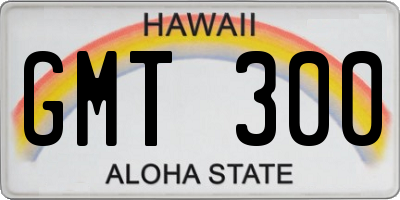 HI license plate GMT300