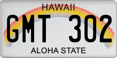 HI license plate GMT302