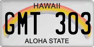 HI license plate GMT303