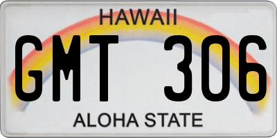 HI license plate GMT306