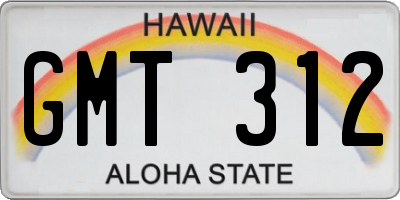 HI license plate GMT312