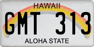 HI license plate GMT313