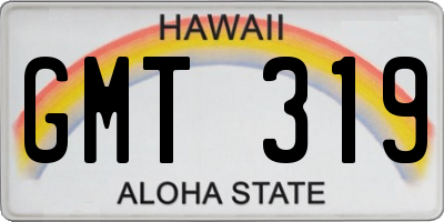 HI license plate GMT319