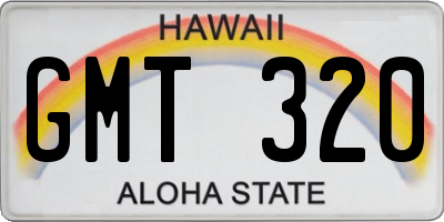 HI license plate GMT320