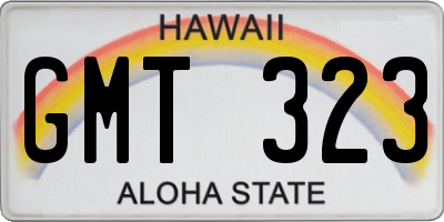 HI license plate GMT323