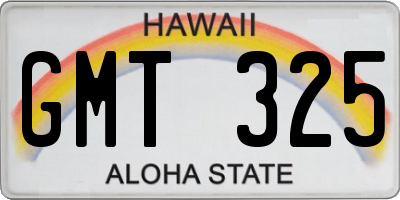 HI license plate GMT325