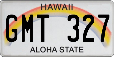 HI license plate GMT327