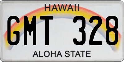 HI license plate GMT328