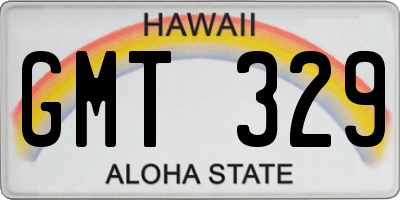 HI license plate GMT329
