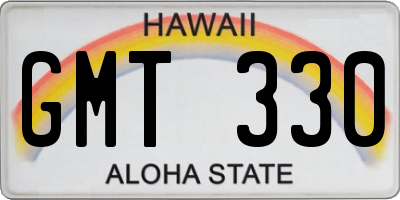 HI license plate GMT330