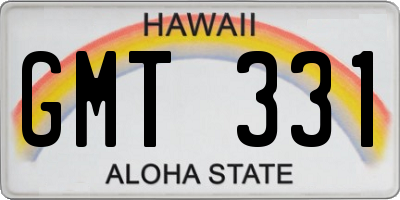 HI license plate GMT331
