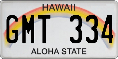 HI license plate GMT334