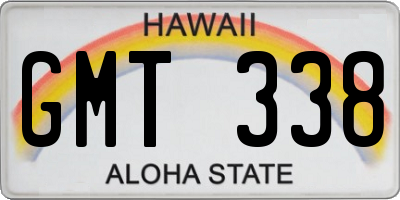 HI license plate GMT338