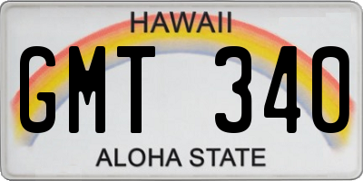 HI license plate GMT340
