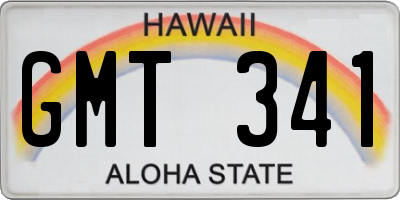 HI license plate GMT341