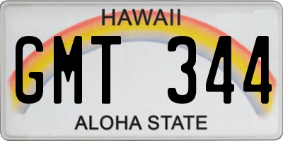 HI license plate GMT344